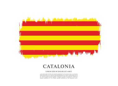 Catalonia bayrak ile doku 