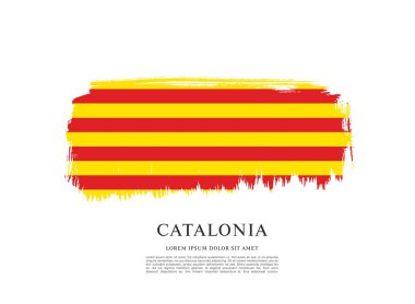 Catalonia bayrak ile doku 
