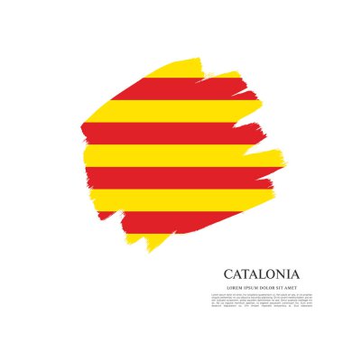 Catalonia bayrak ile doku 