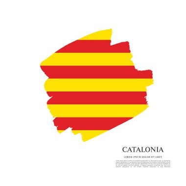 Catalonia bayrak ile doku 