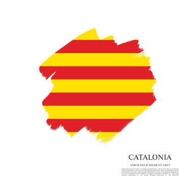 Catalonia bayrak ile doku 