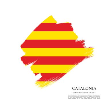 Catalonia bayrak ile doku 