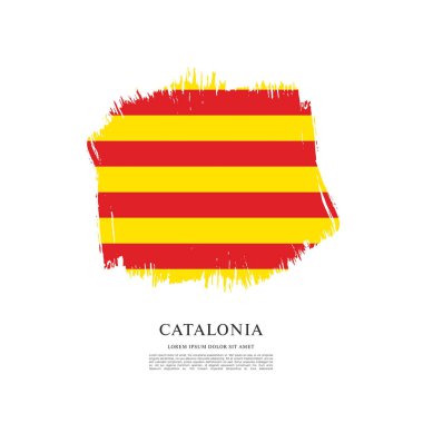 Catalonia bayrak ile doku 