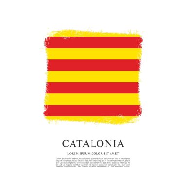 Catalonia bayrak ile doku 