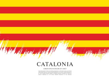 Catalonia bayrak ile doku 