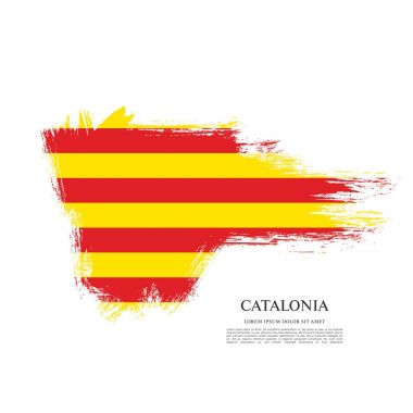 Catalonia bayrak ile doku 