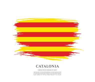 Catalonia bayrak ile doku 