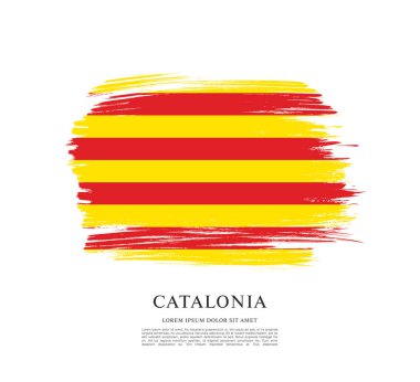 Catalonia bayrak ile doku 
