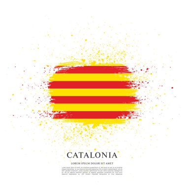 Catalonia bayrak ile doku 