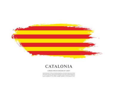 Catalonia bayrak ile doku 