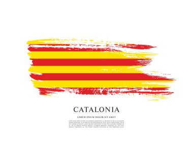 Catalonia bayrak ile doku 