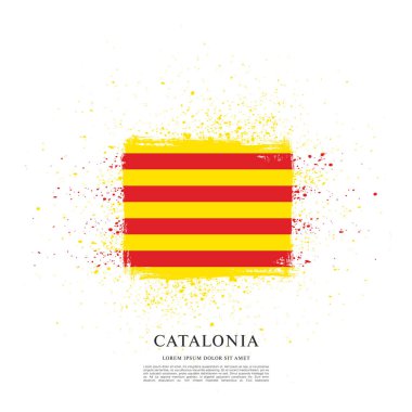 Catalonia bayrak ile doku 