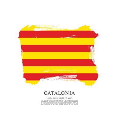 Catalonia bayrak ile doku 