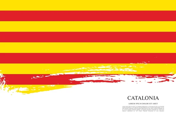 कैटालोनिया ध्वज के साथ बनावट — स्टॉक वेक्टर