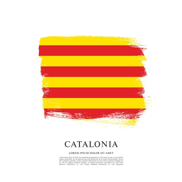 Catalonia bayrak ile doku — Stok Vektör