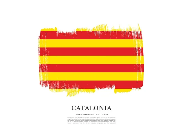 Catalonia bayrak ile doku — Stok Vektör