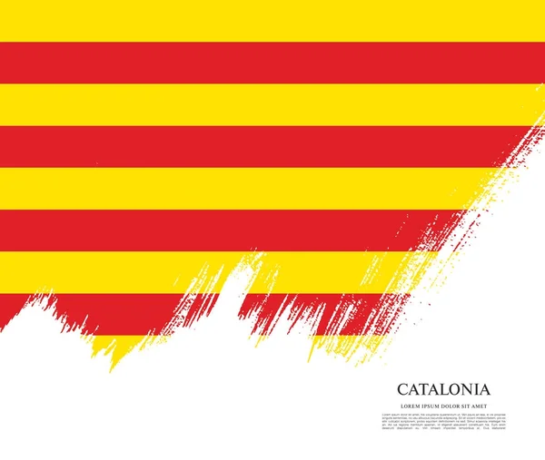 Catalonia bayrak ile doku — Stok Vektör