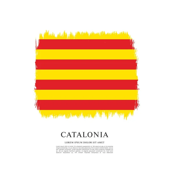 Catalonia bayrak ile doku — Stok Vektör