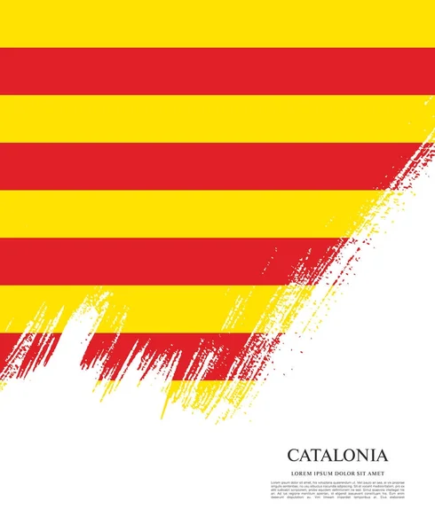 Catalonia bayrak ile doku — Stok Vektör