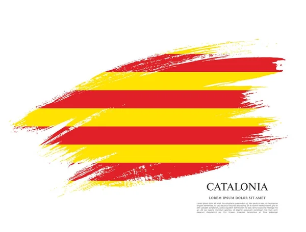 Textúra Catalonia zászló — Stock Vector