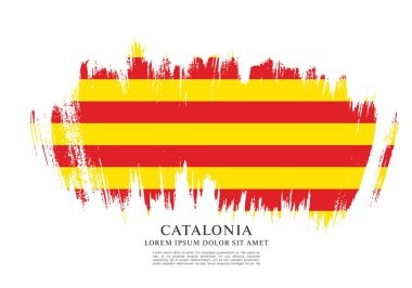 Catalonia bayrak ile doku 