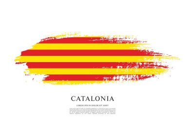 Catalonia bayrak ile doku 