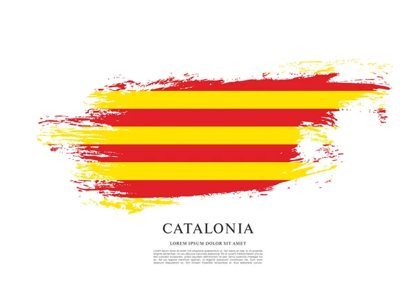 Textur med Catalonia flagga — Stock vektor