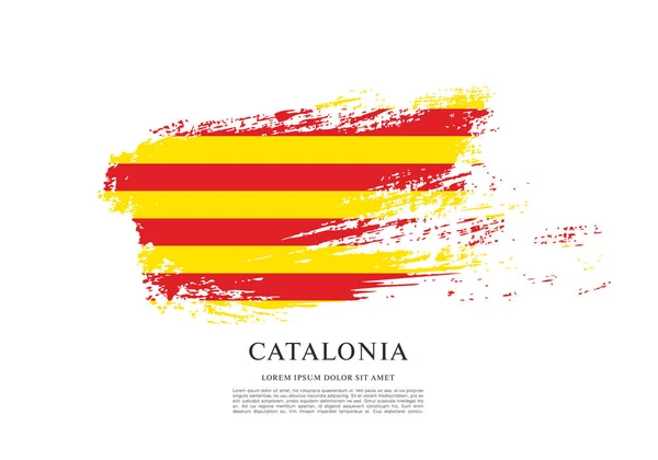 Textur med Catalonia flagga — Stock vektor