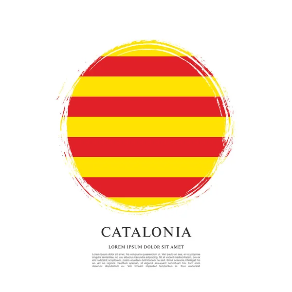 Catalonia bayrak ile doku — Stok Vektör