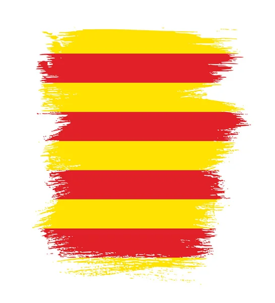 カタロニア テンプレートの旗 — ストックベクタ