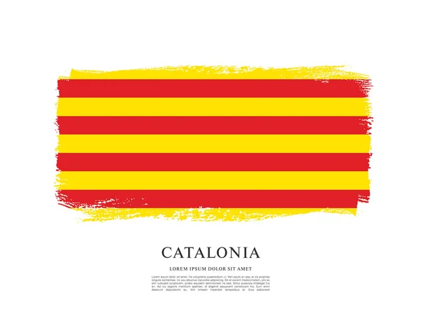 Flagga av Catalonia mall — Stock vektor