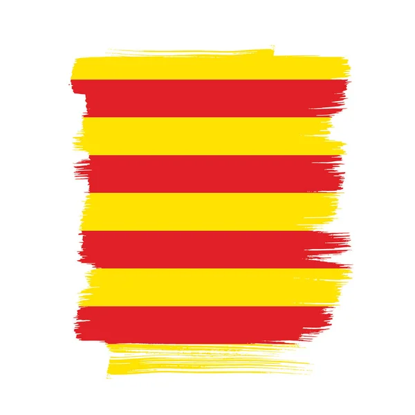 Plantilla bandera de Cataluña — Vector de stock