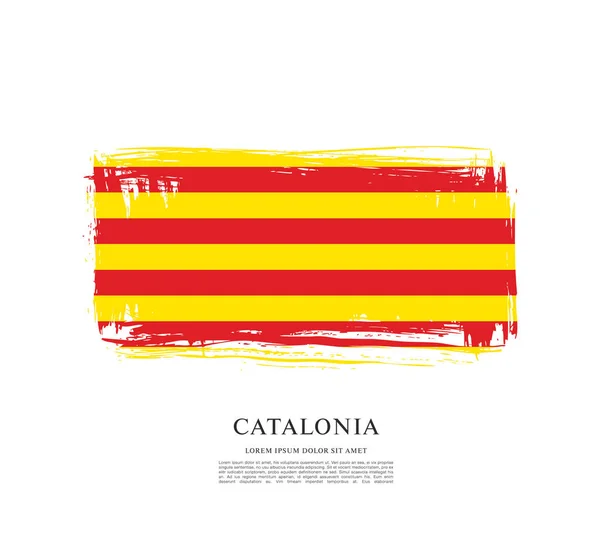 Plantilla bandera de Cataluña — Vector de stock