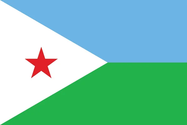 Flagge von Dschibuti — Stockvektor