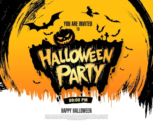 Plakat Halloween Party — Wektor stockowy