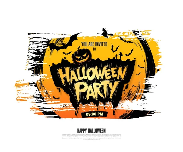 Halloween parti affisch — Stock vektor