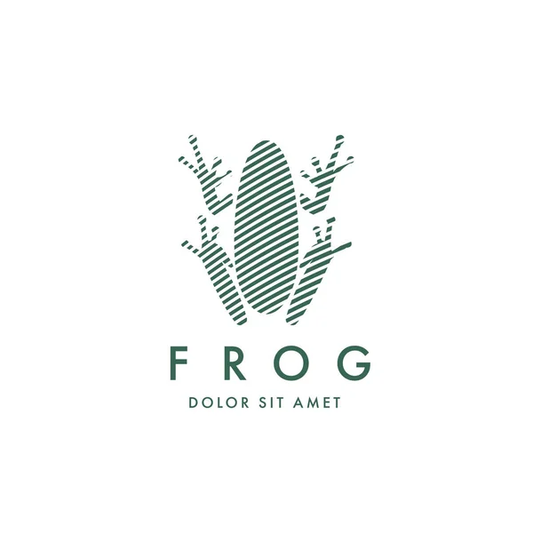 Kurbağa ile kurumsal logo — Stok Vektör