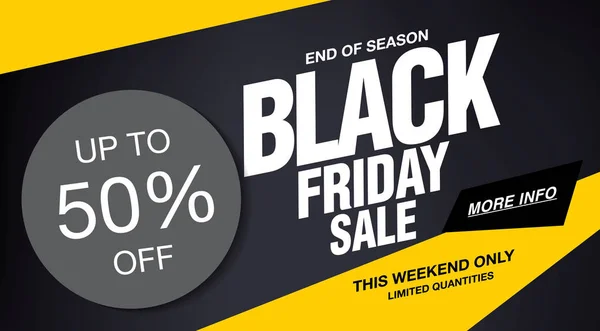 Black Friday Banner de venta — Vector de stock