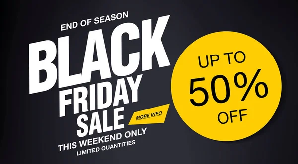 Black Friday Banner de venta — Vector de stock