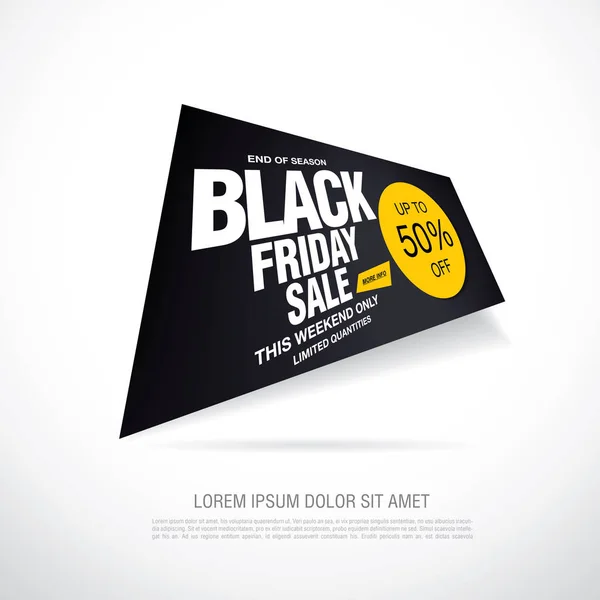 Black Friday Försäljning Banner — Stock vektor