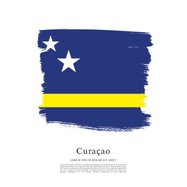 Curacao renkli bayrağı