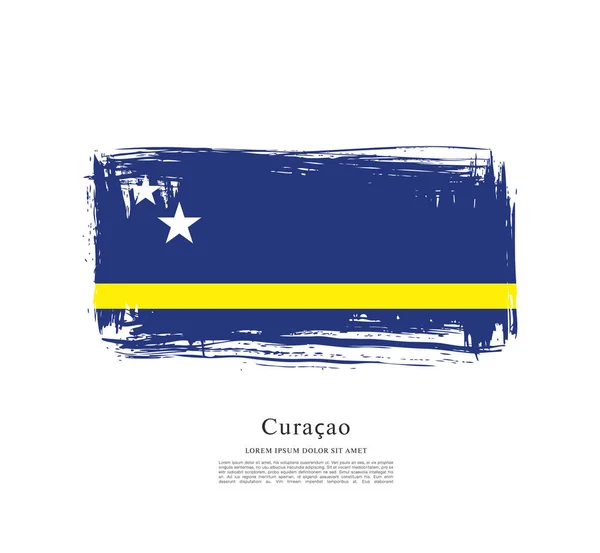 Curacao renkli bayrağı — Stok Vektör