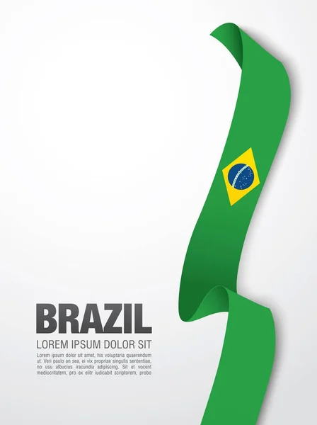 Стрічка з прапор Бразилії — стоковий вектор