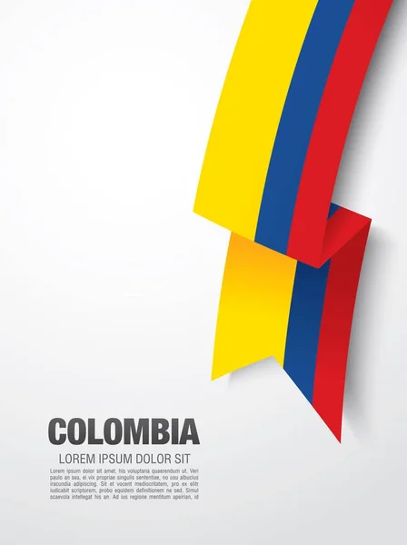 Cinta con Bandera de Colombia — Archivo Imágenes Vectoriales