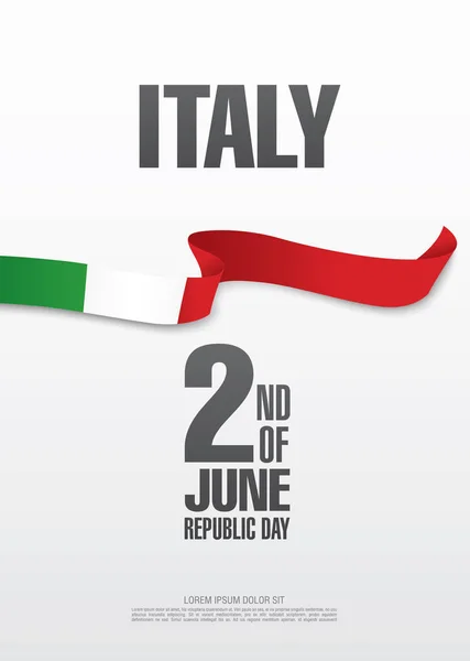 Κορδέλα με σημαία της Ιταλίας — Διανυσματικό Αρχείο