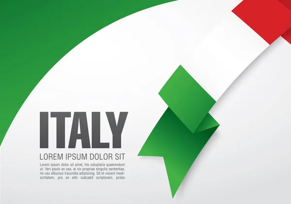 Ribbon with flag of Italy — Stock Vector