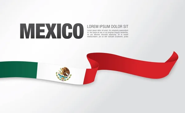 Cinta con Bandera de México — Vector de stock