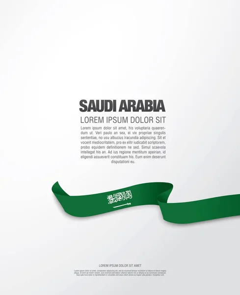 Cinta con bandera de Arabia Saudita — Vector de stock
