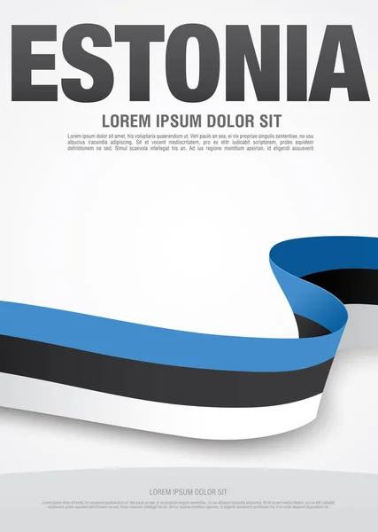 Bandera de Estonia diseño de diseño de tarjetas — Archivo Imágenes Vectoriales