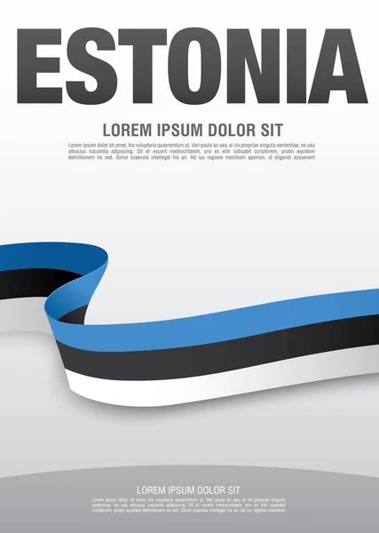 Bandera de Estonia diseño de diseño de tarjetas — Archivo Imágenes Vectoriales
